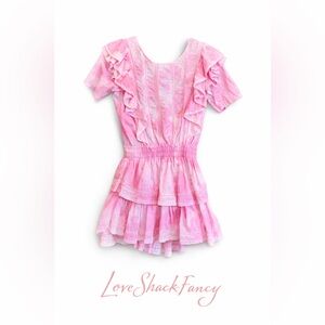 LoveShackFancy Vibrant Pink Lace Dress